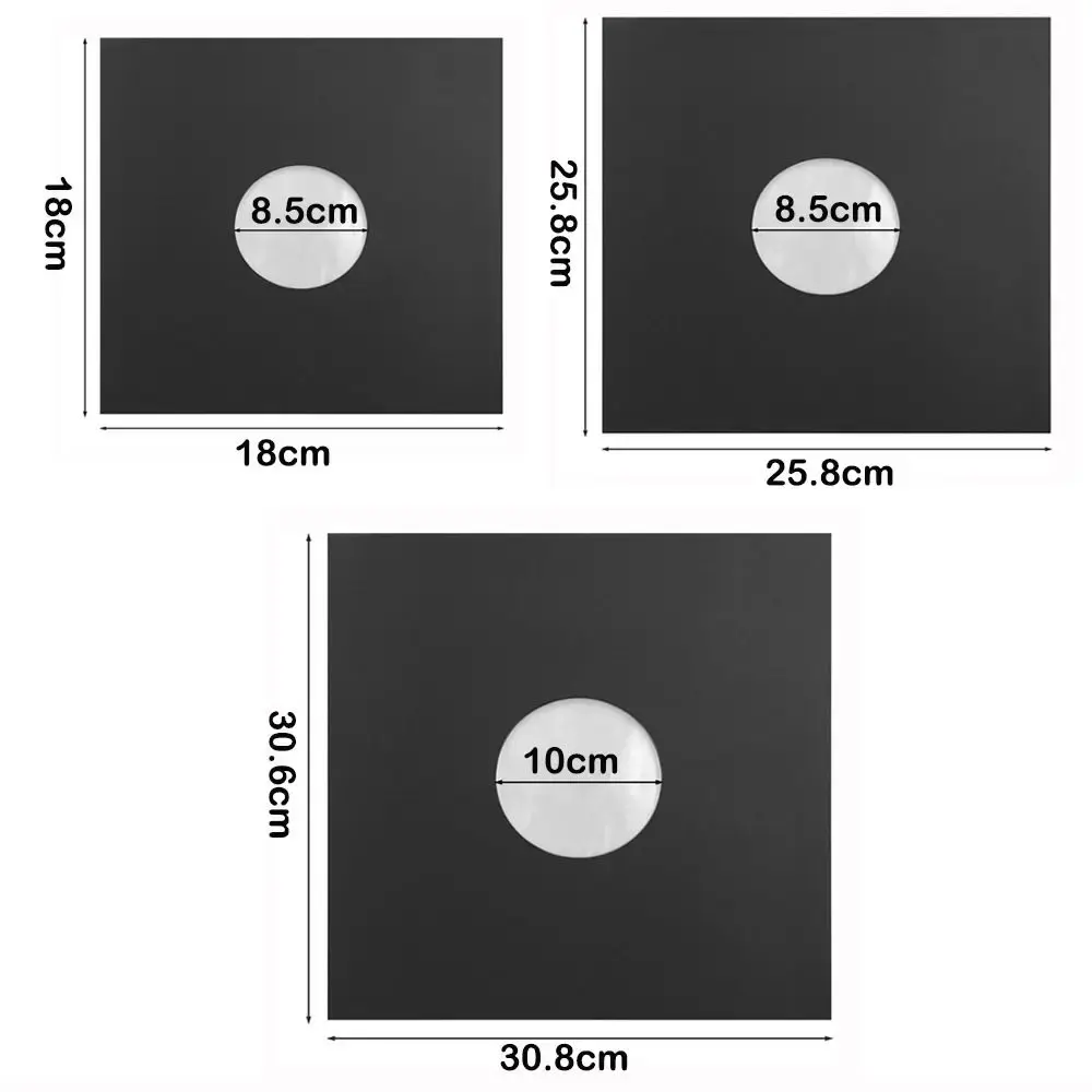 New Black White Vinyl Records Sleeve 7/10/12inch Paper & Poly Lined Record Protection LP Record Cover