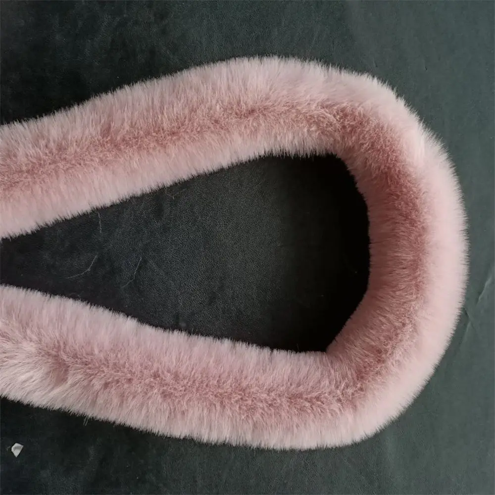 1m Faux Rabbit Fur Tapes DIY Apparel Sewing Fluffy Trim Trimming Fabric Home Decoration Sewing Costume Collar Hat