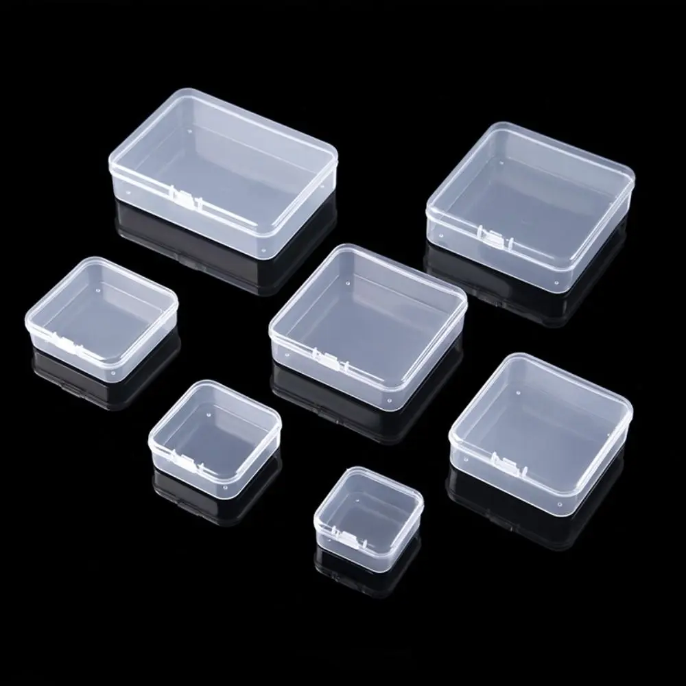 Hot Square Storage Box Transparent Durable Small Items Case Plastic Jewelry Beads Container Power Tools Holder