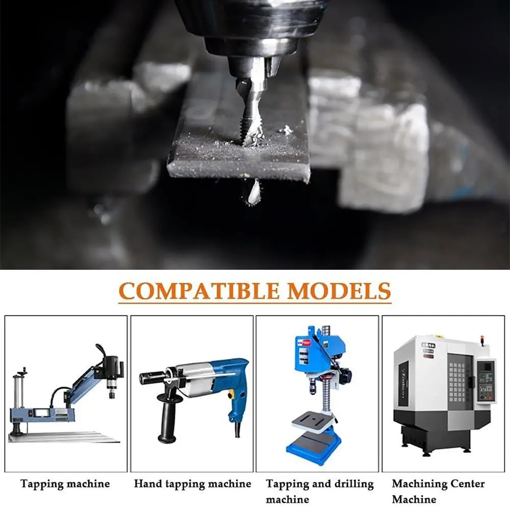 Hex Shank Titanium Plated HSS Screw Thread Metric Tap Drill Bits Screw Machine Compound Tap M3 M4 M5 M6 M8 M10 Hand Tools