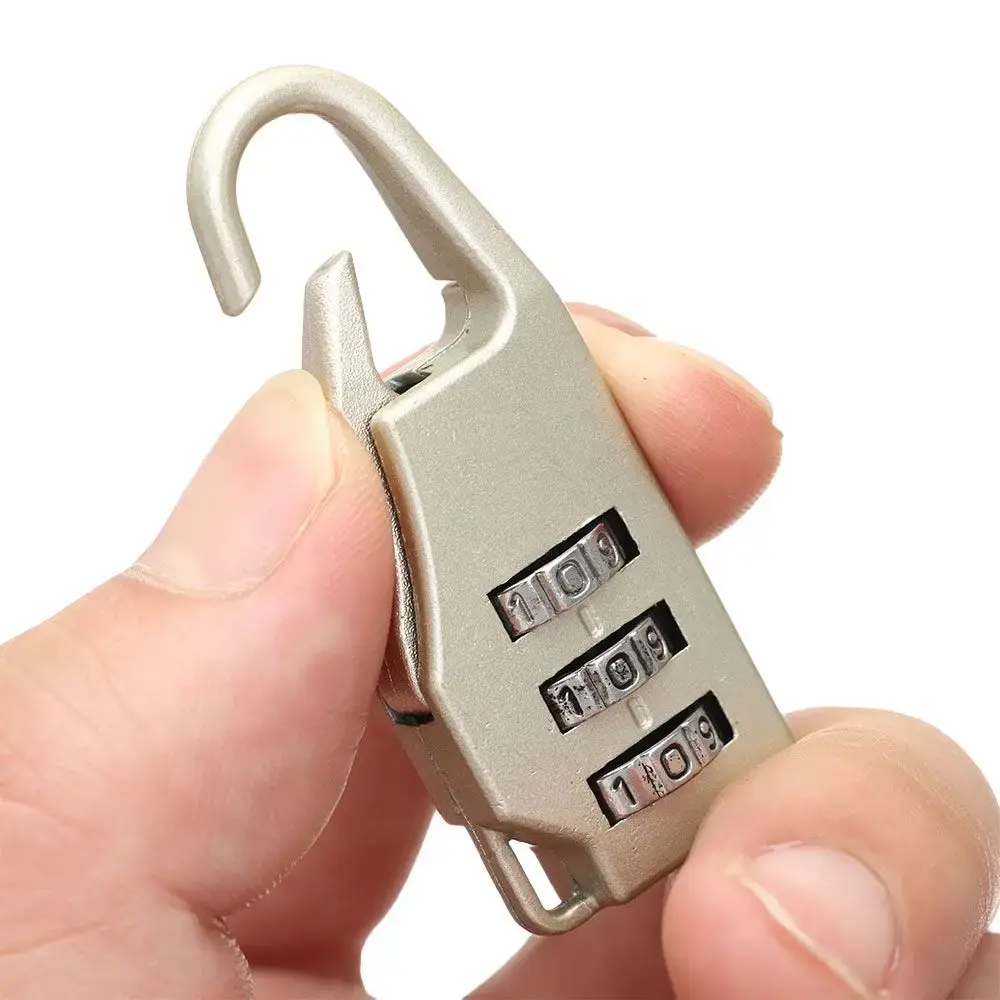 Secret Safe Lock of Gym Backpack Zipper Padlock Password Locks Bags Padlock 3 Digit Combination Lock