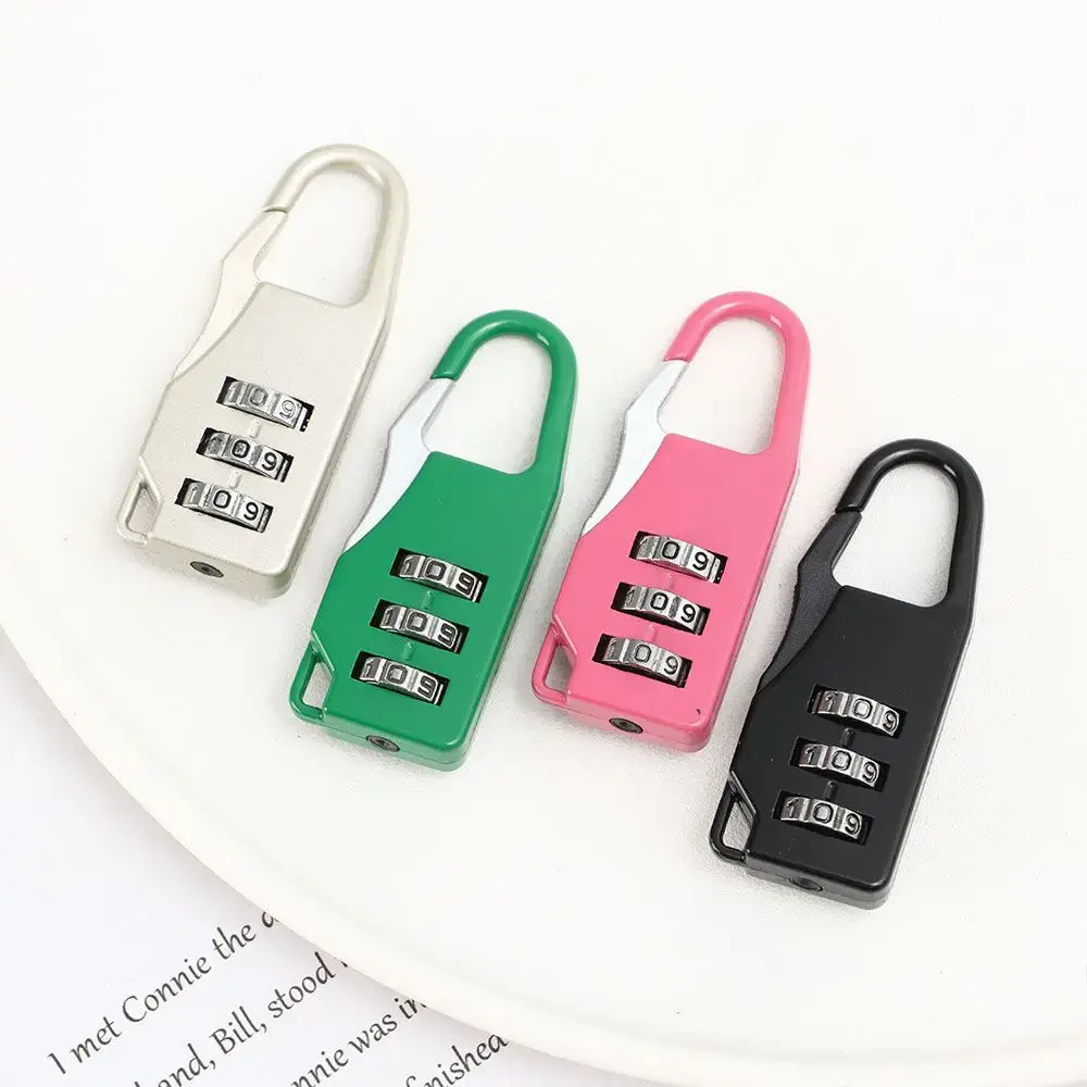 Secret Safe Lock of Gym Backpack Zipper Padlock Password Locks Bags Padlock 3 Digit Combination Lock