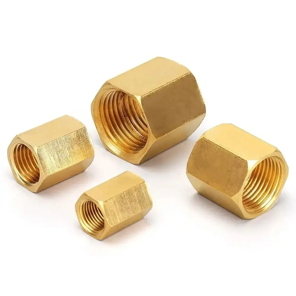 1Pcs Hex Connector Pipe Fitting 1/8" 1/4" 3/8" 1/2" 3/4" BSP Female Thread Hex Coupling Coupler For Water Fuel Gas Brass