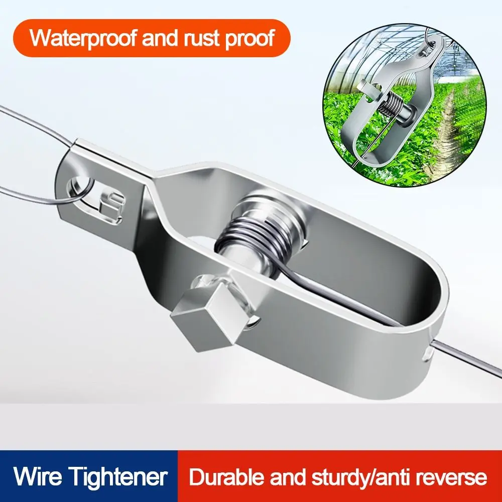 New Heavy Duty Wire Tightener Silver Galvanised Electric Fence Tightener Wire Ratchet Tensioner Home