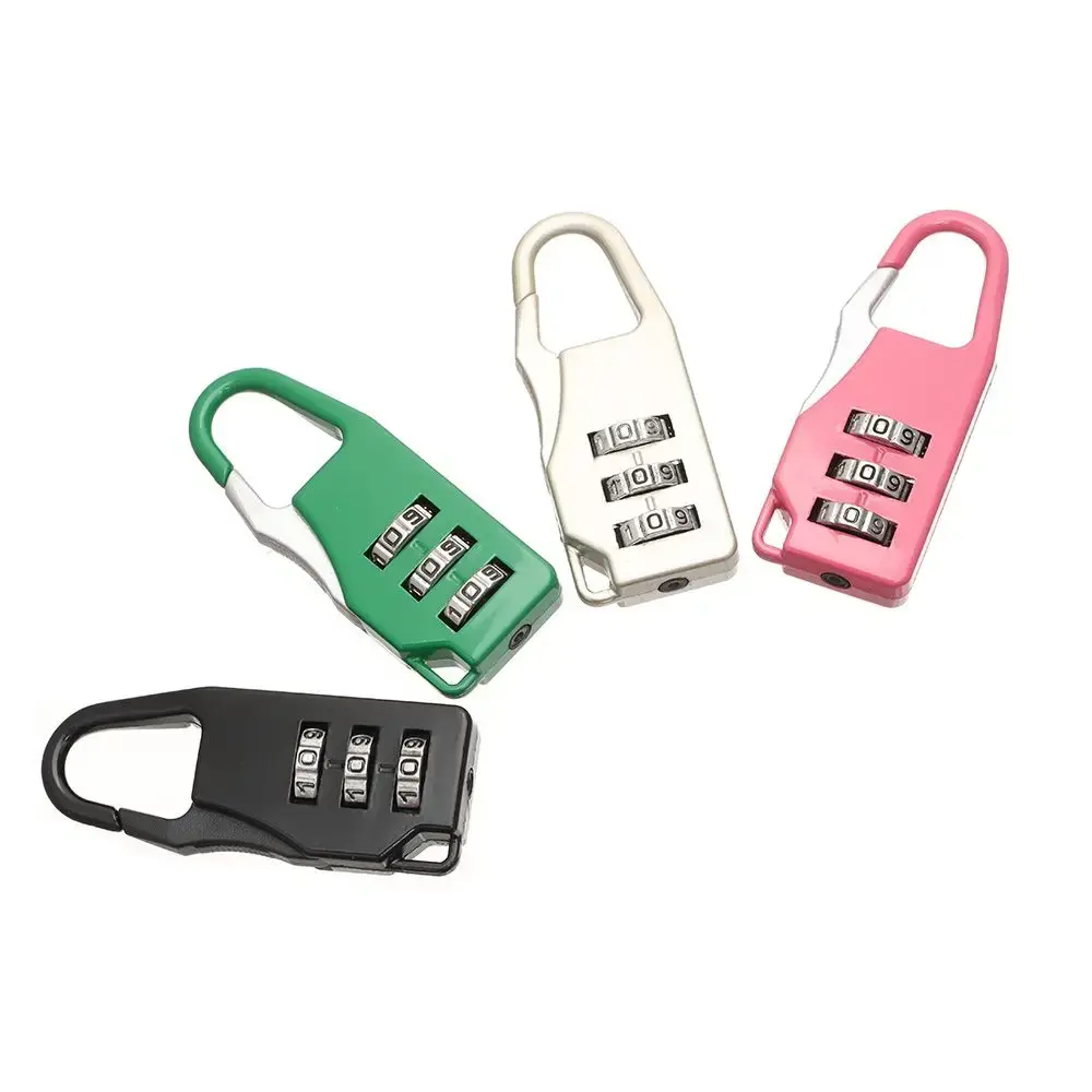 Secret Safe Lock of Gym Backpack Zipper Padlock Password Locks Bags Padlock 3 Digit Combination Lock