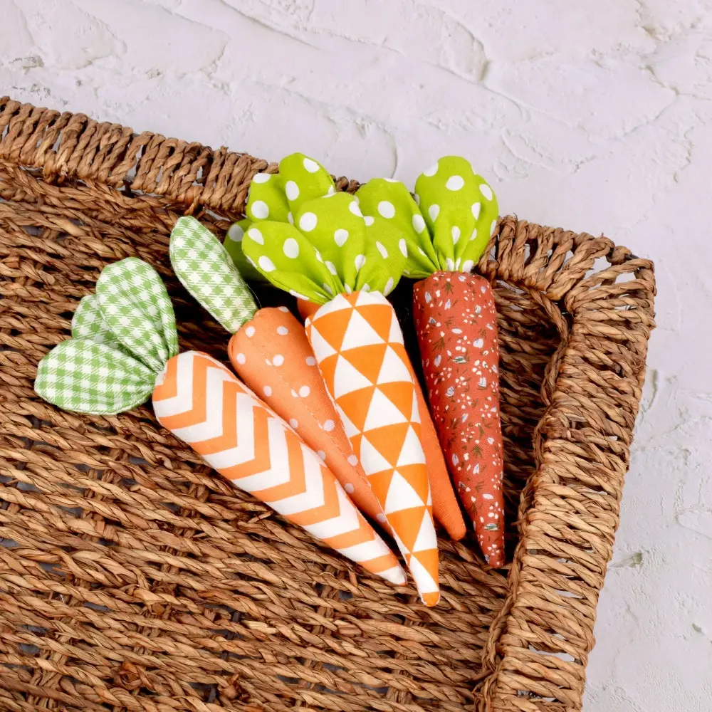 2025 Easter Day Simulated Carrots Bunny Fabric Art Carrot Creative Carrots Photo Props Happy Easter Party Decor For Home