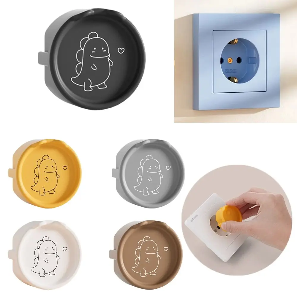 Korea Russia Europe Socket Protection Cover Silicone Dinosaur Pattern Power Socket Protection Dust Protection Cover