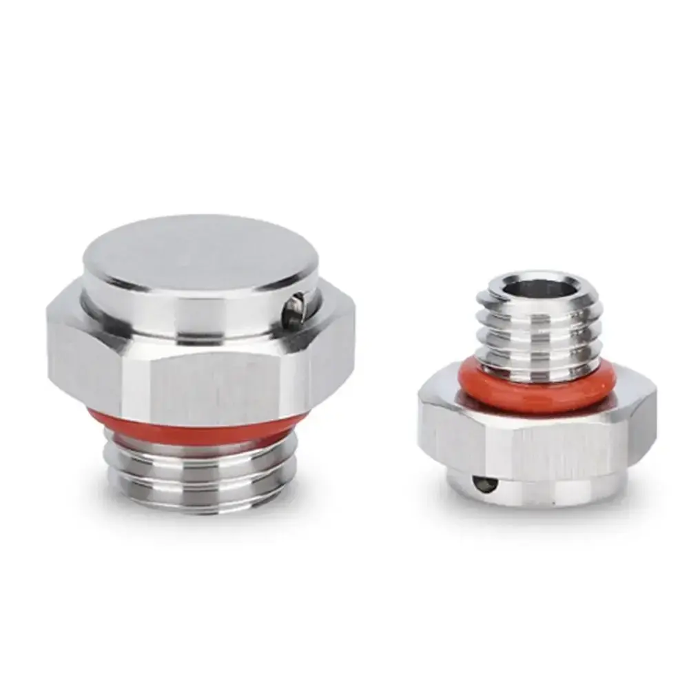 1PCS 304 Stainless Steel Waterproof Air Vent Valve M5 M6 M8 M10 M12 Screw In Protective Vent Plug Metal Breather Vent Valve