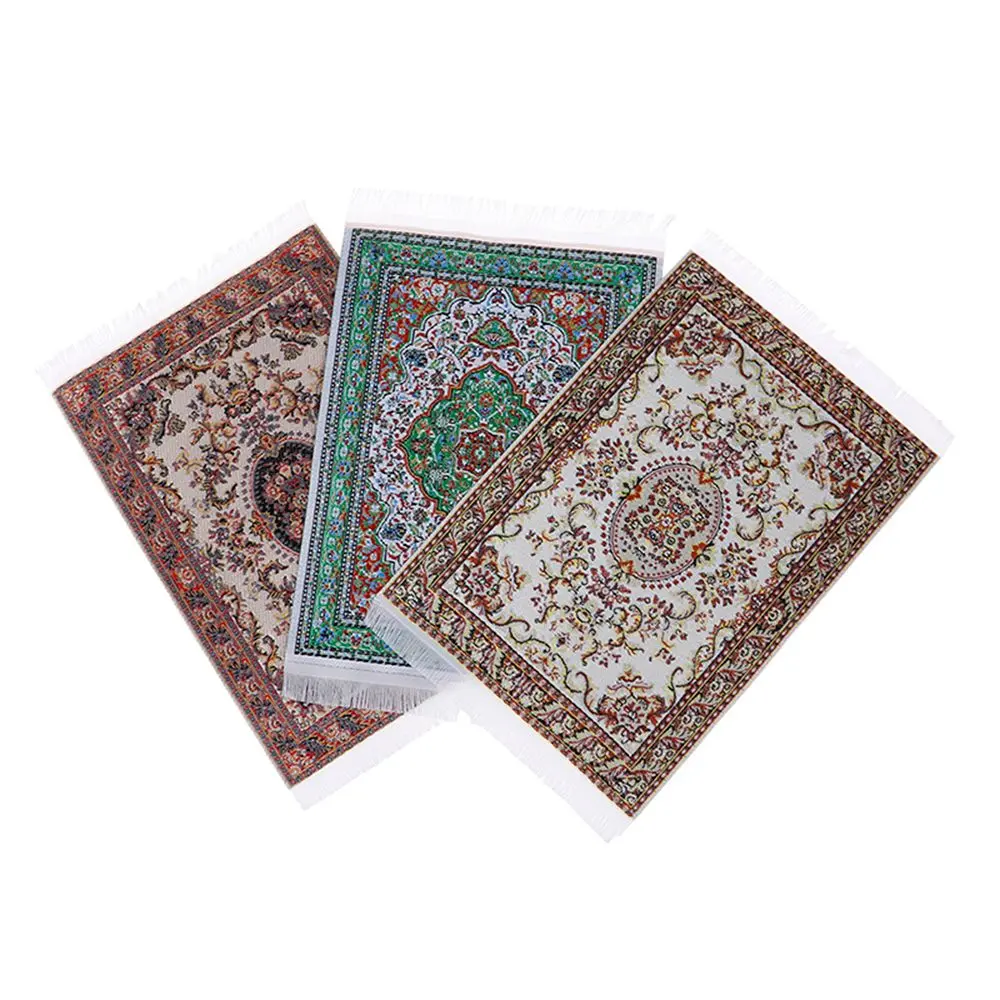 Toy Turkish Style Mini House Decor Floor Coverings Miniature Weaving Rug Doll Accessories Dollhouse Carpet