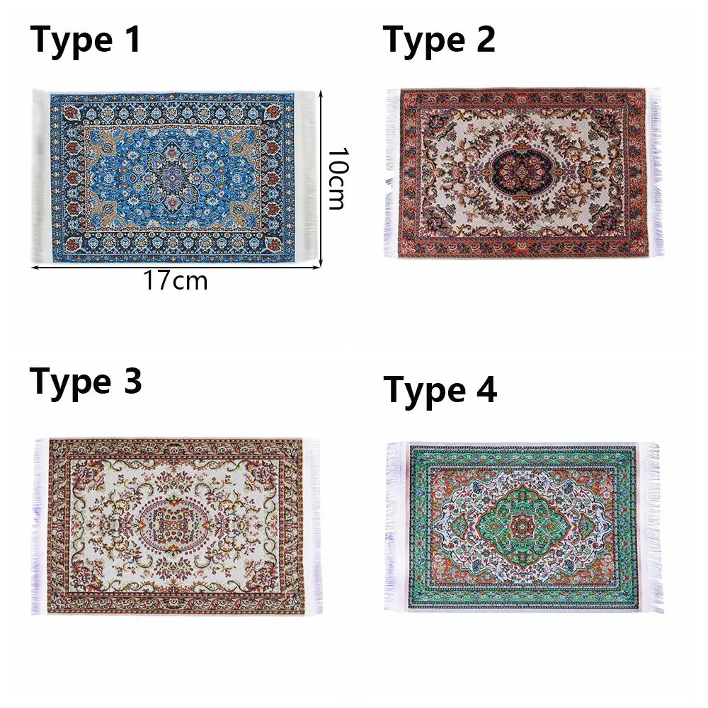 Toy Turkish Style Mini House Decor Floor Coverings Miniature Weaving Rug Doll Accessories Dollhouse Carpet