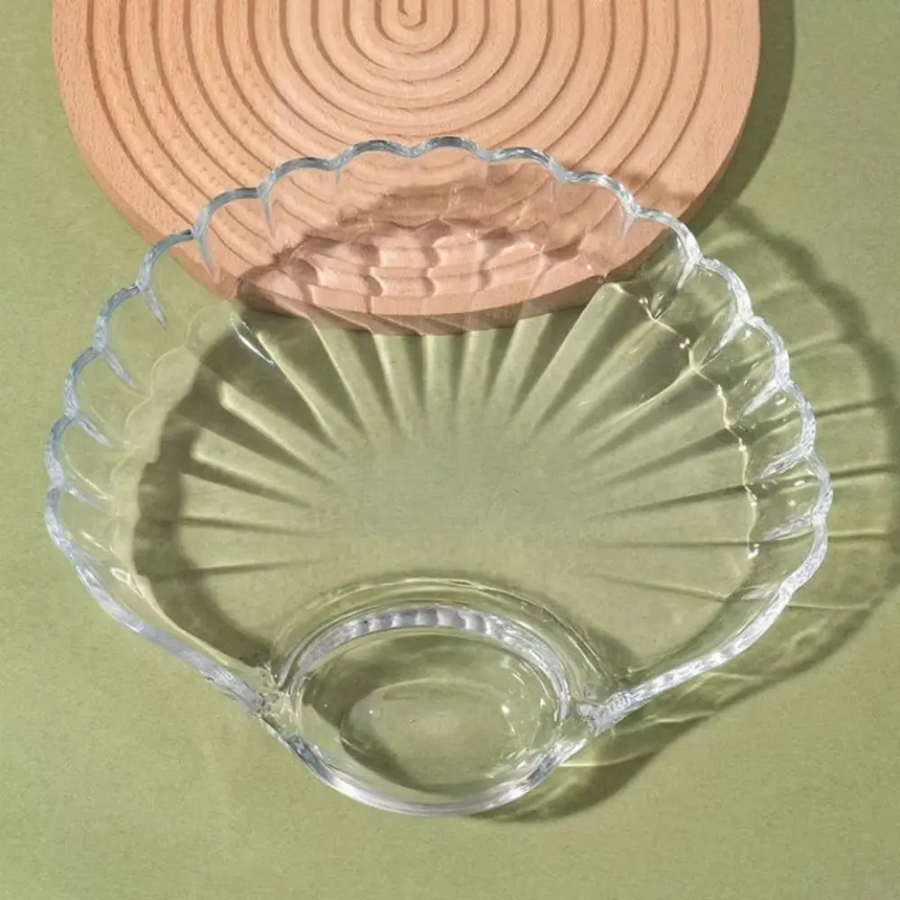 New Transparent Shell Dish with Vinegar Discs Creative Dumpling Plate Shell Spitting Dish