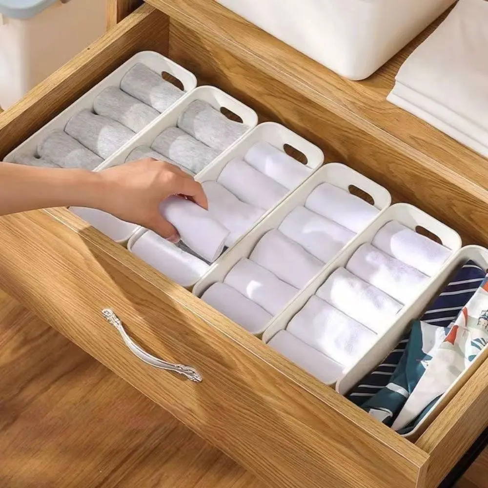 Multifunctional Storage Box Stackable Underwear Socks Sorting Storage Drawers Kitchen Sundries Cosmetic Jewelry Organizer Bin