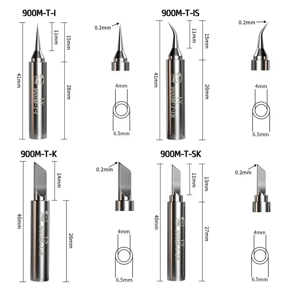 Oxygen-free Copper 936 900M Welding Tips Lead Free Durable Soldering Iron Head Solder Head 936 937 Soldering Stations