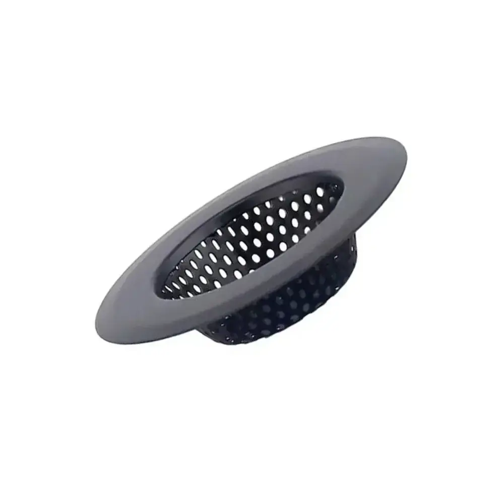 Stainless Steel Sink Strainer With Handle Black Mesh Trap Floor Drain Anti Clog Waste Catcher Kitchen Bathroom Accessories