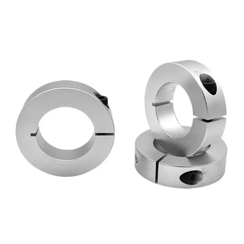 1Pcs Aluminum Alloy Fixed Locking Limit Ring 6-20mm Diameter Double Split Shaft Collar Separate Optical Axis with Screws