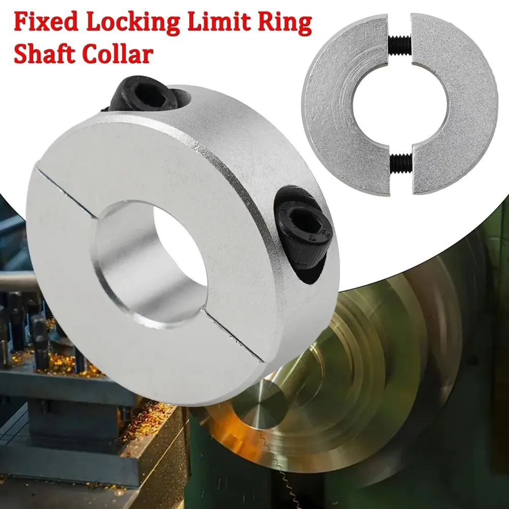 1Pcs Aluminum Alloy Fixed Locking Limit Ring 6-20mm Diameter Double Split Shaft Collar Separate Optical Axis with Screws