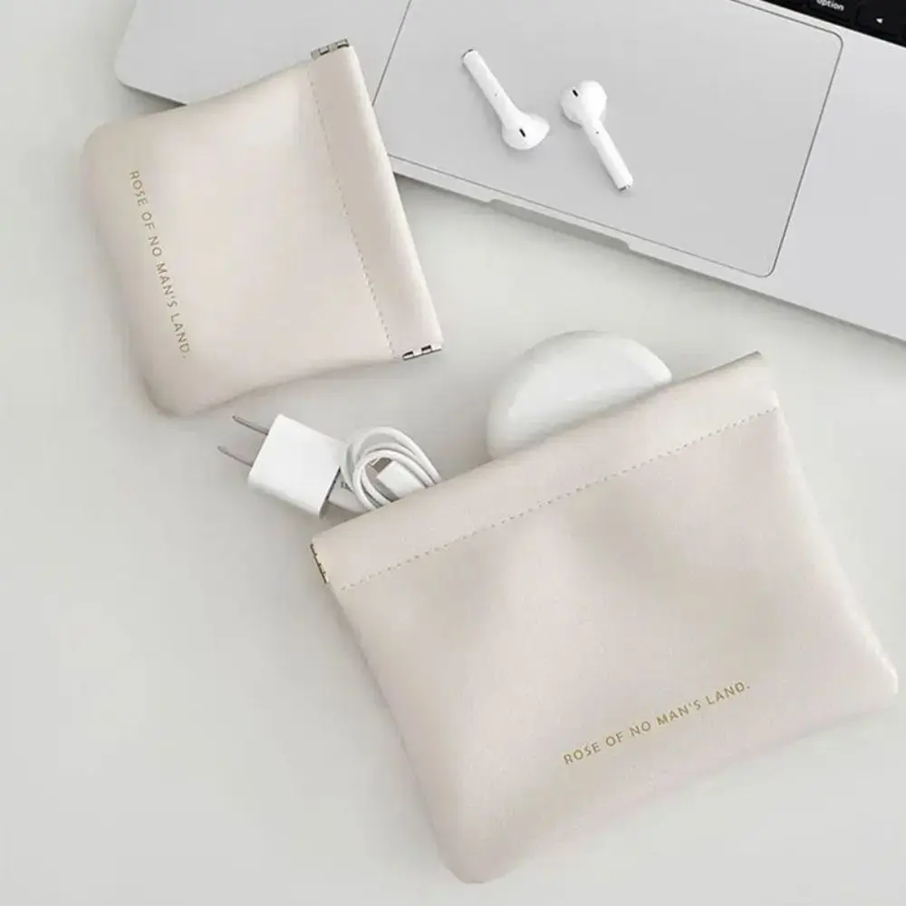 Fashion Simple Lipstick Makeup Bag Portable Mini Jewelry Handbag PU Travel Cosmetic Organizer Pouch for Women Girls