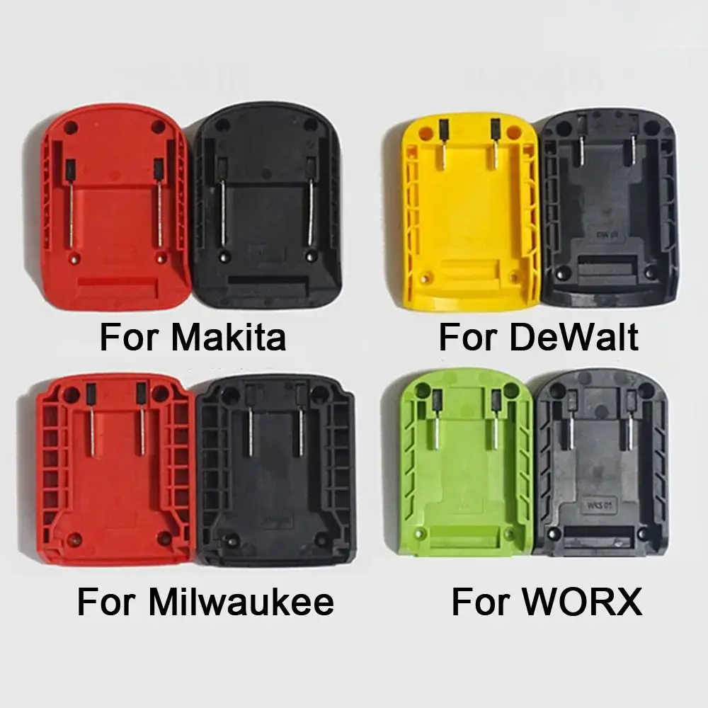 Practical ABS DIY Adapter Portable Durable Battery Connector Holder Base for Makita/DeWalt/WORX/Milwaukee 18V Lithium Battery