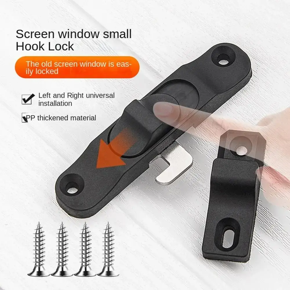 New Aluminium Alloy Sliding Pull Door Lock Push-Pull Anti Theft Window Hook Lock Hardware Multifunctional Door lock buckle Door