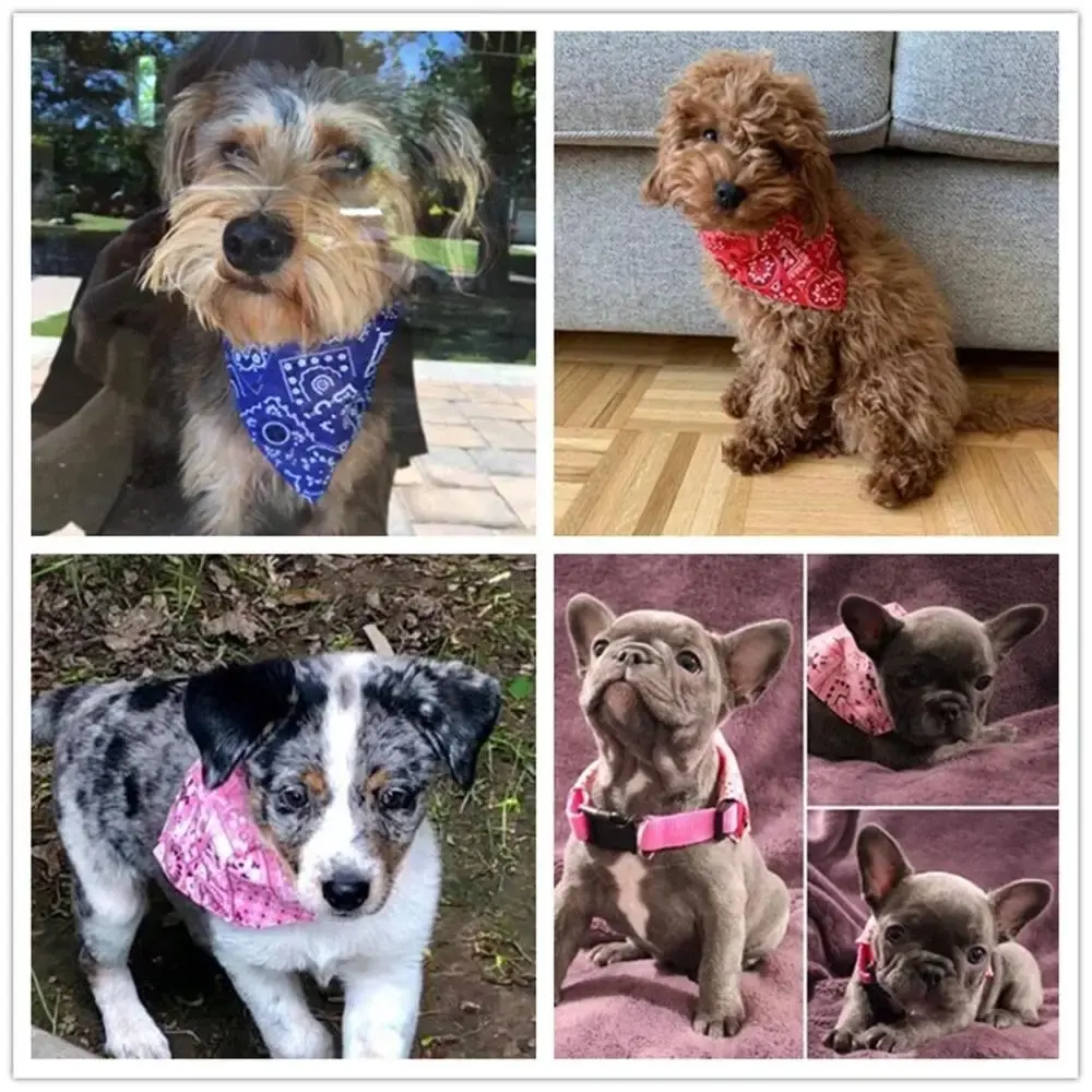 Adjustable Pet Puppy Cat Scarf For Cat Small Medium Large Dogs Bandana Collar Birthday Party Dress Up Pet Accessories