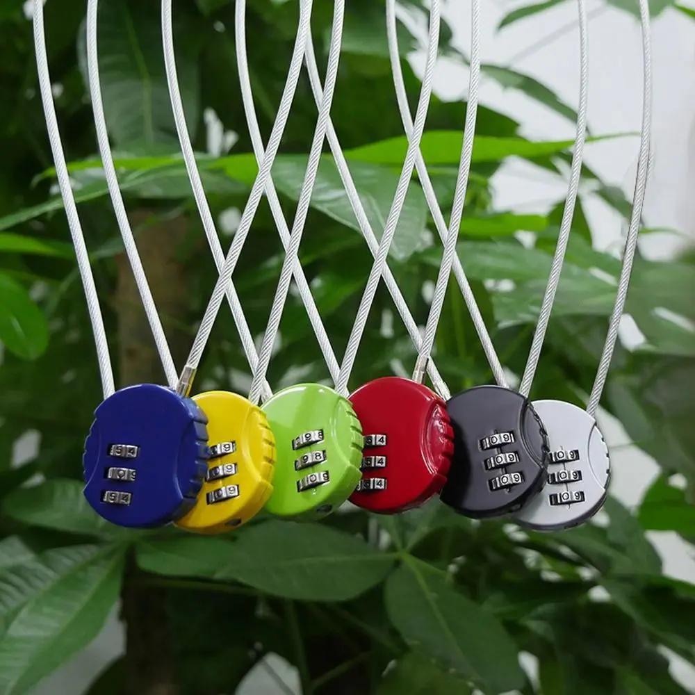 Zinc Alloy Anti-theft Motorcycle Helmet Lock Code Security Lock Wire Rope Padlock Smart Combination Lock Digit Padlock
