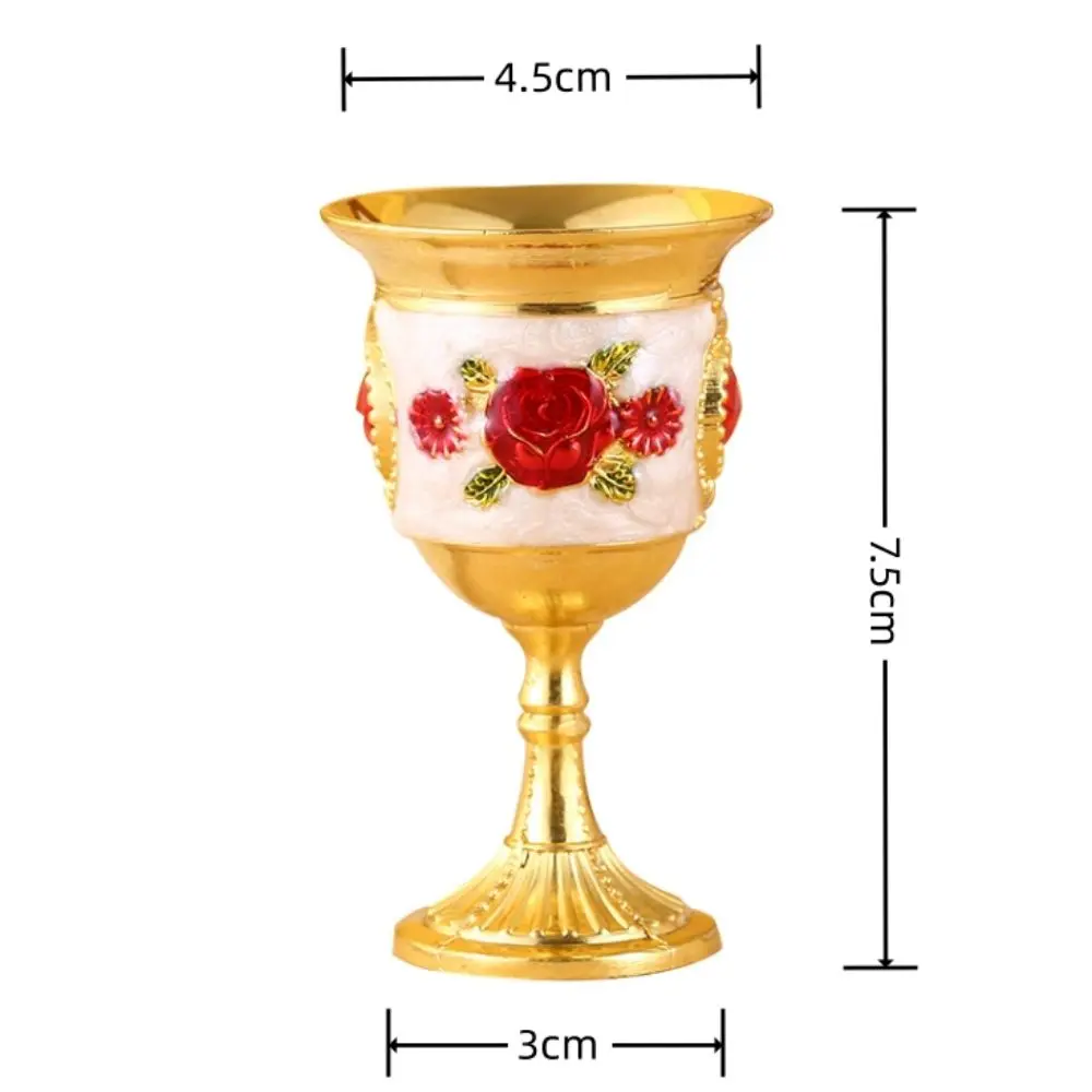 Creative Retro Wine Glasses Metal European Style Dinnerware Goblet Beverage Wine Cup White Wine Cup Champagne Glasses Gift