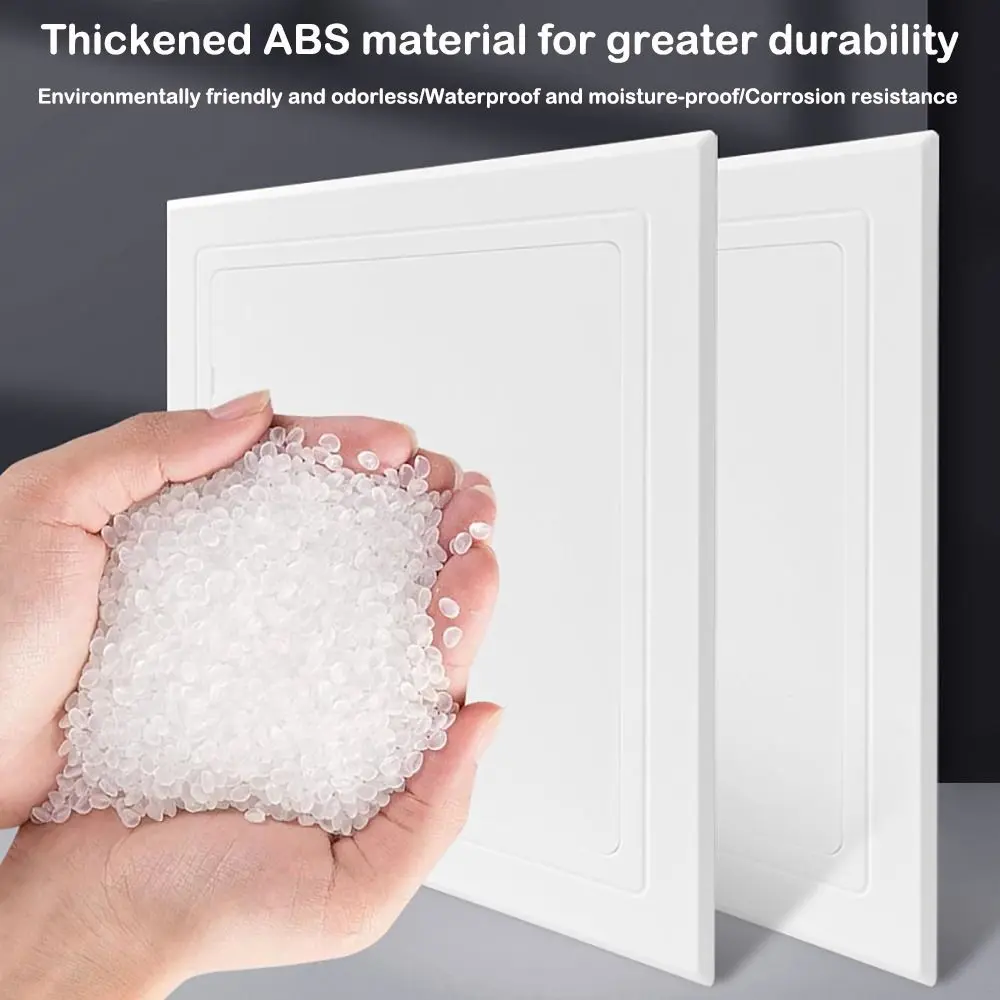 Door Latch Self-adhesive Access Panel Door Plastic White Opening Flap Cover Plate Removable Wall Access Doors Doors Wall Ceiling