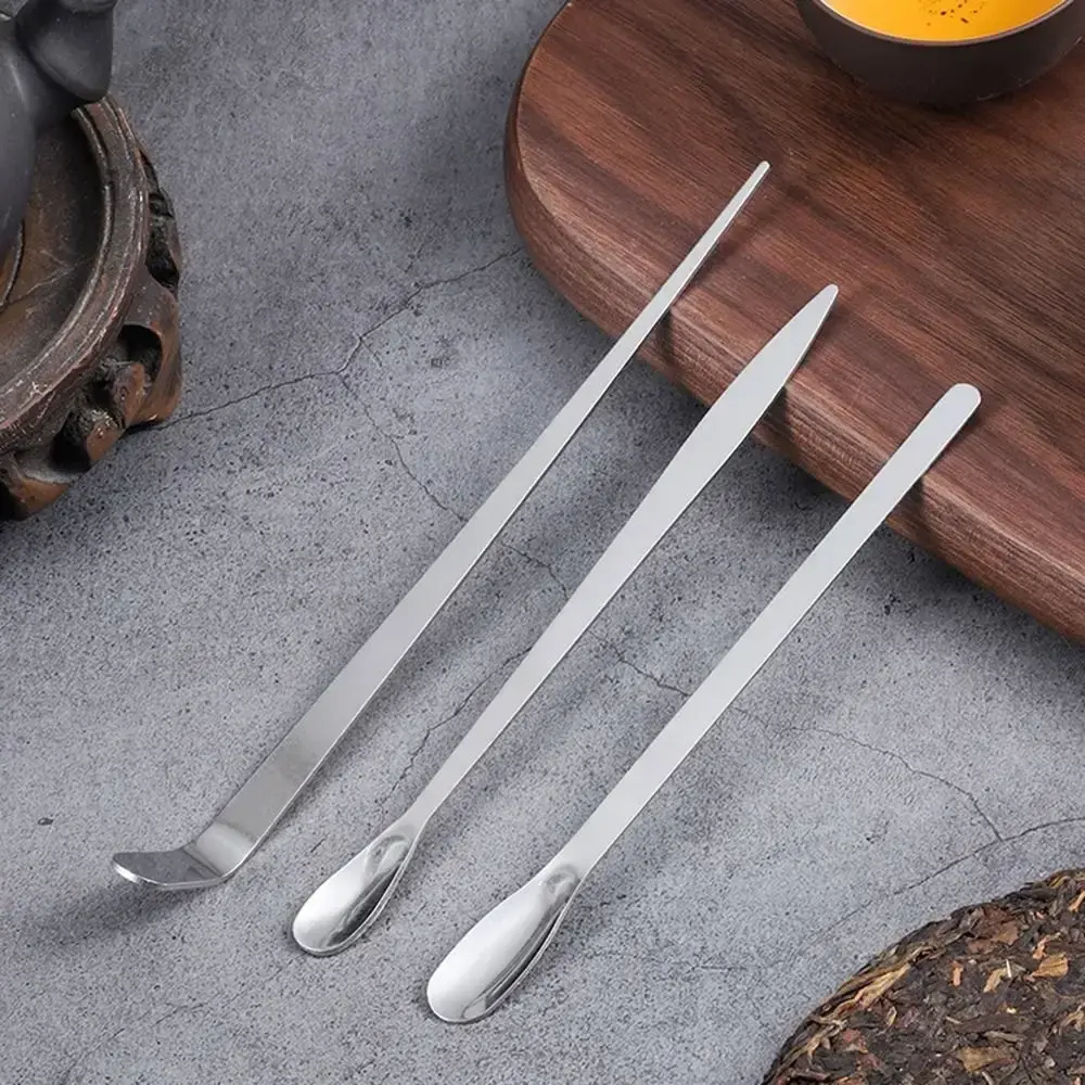 New Stainless Steel Tea Sticks Japanese Traditional Matcha Spoon Leaf Spatula Tea Ceremony