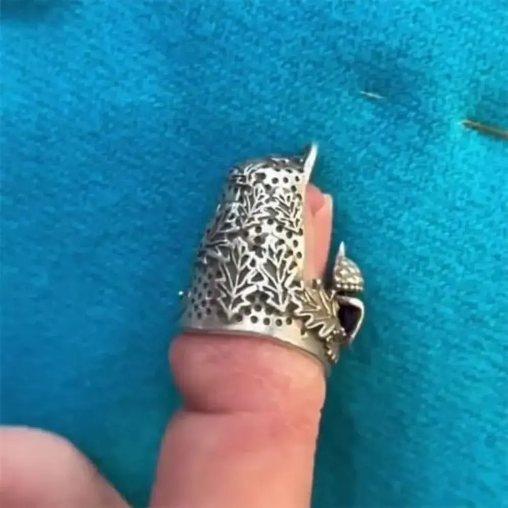 Open Nail Acorn Thimble Durable Adjustable Open Nail Acorn Finger Protector DIY Craft Hand Sewing Quilting Tools