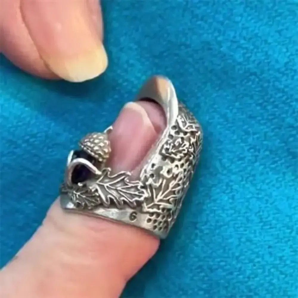 Open Nail Acorn Thimble Durable Adjustable Open Nail Acorn Finger Protector DIY Craft Hand Sewing Quilting Tools