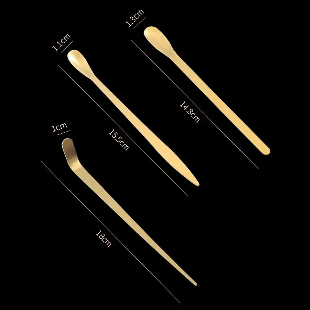 New Stainless Steel Tea Sticks Japanese Traditional Matcha Spoon Leaf Spatula Tea Ceremony