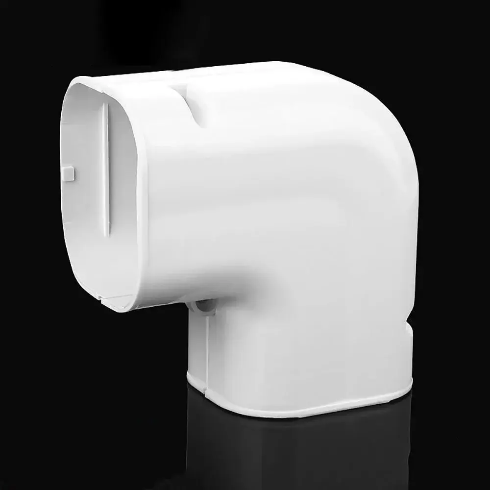 75*65mm Air Cond Lineset Cover System PVC White Coupling End Cap Cover Easy To Install Weather Resistance Wall Entry Mouth