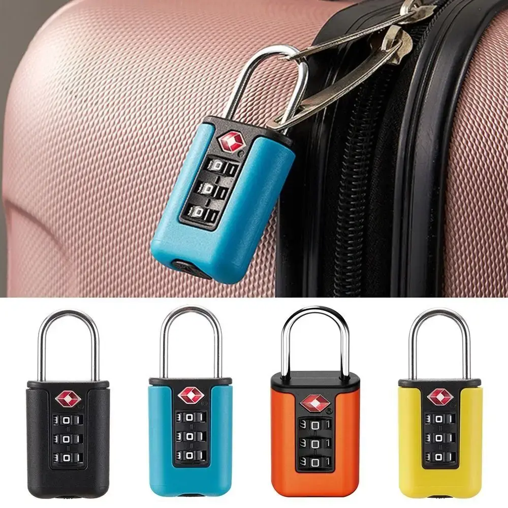 Cabinet Locker Security Tool 3 Digit Combination Lock Contrast Color Padlock Luggage Password Lock TSA Customs Code Lock