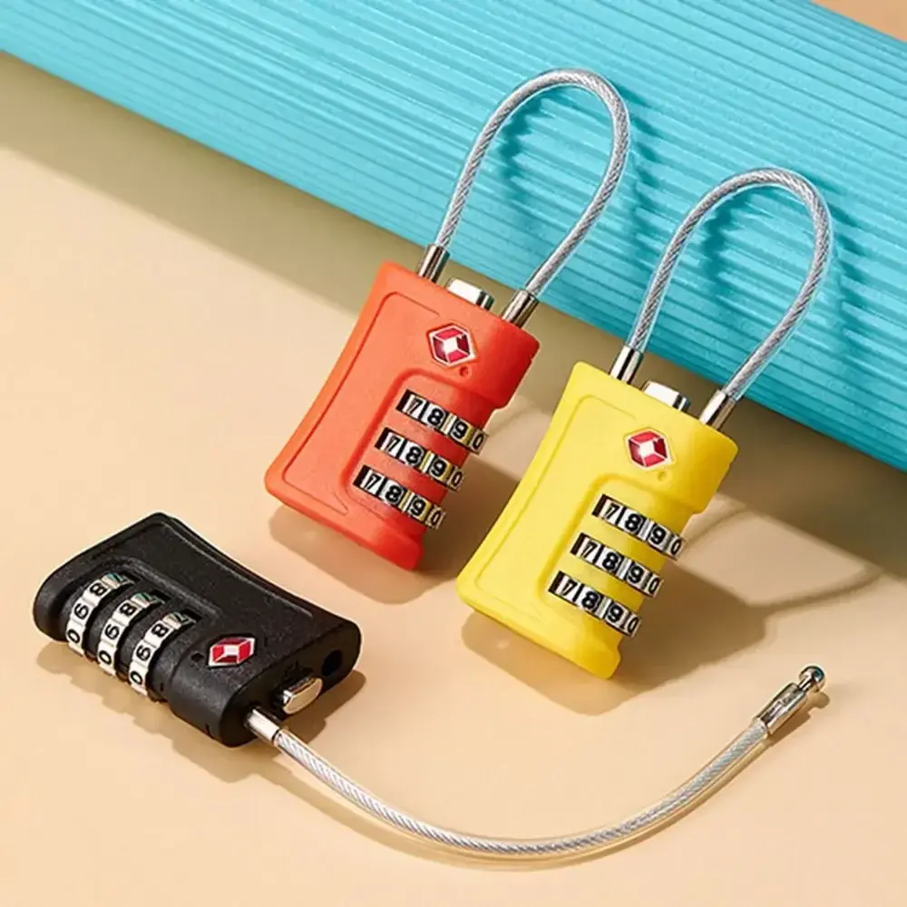 Portable Security Tool Travel TSA Customs Code Lock Contrast Color Padlock 3 Digit Combination Lock Luggage Password Lock