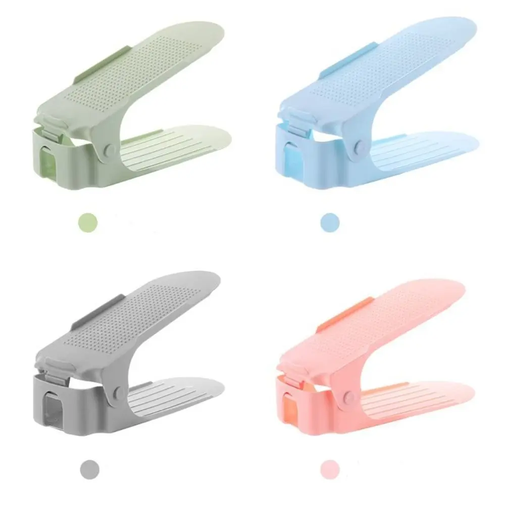 High Quality Adjustable Shoe Slots Organizer Space Saving Stackable Shoe Holder Double Layer Shoe Rack