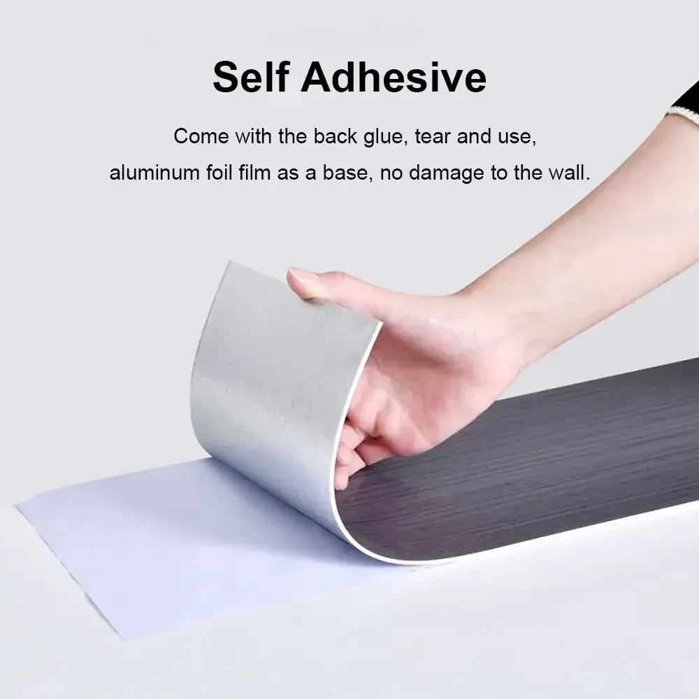 Home Decor Self Adhesive Skirting Line Windowsill Wood Grain Waist Line Living Room Waterproof Corner Wallpaper
