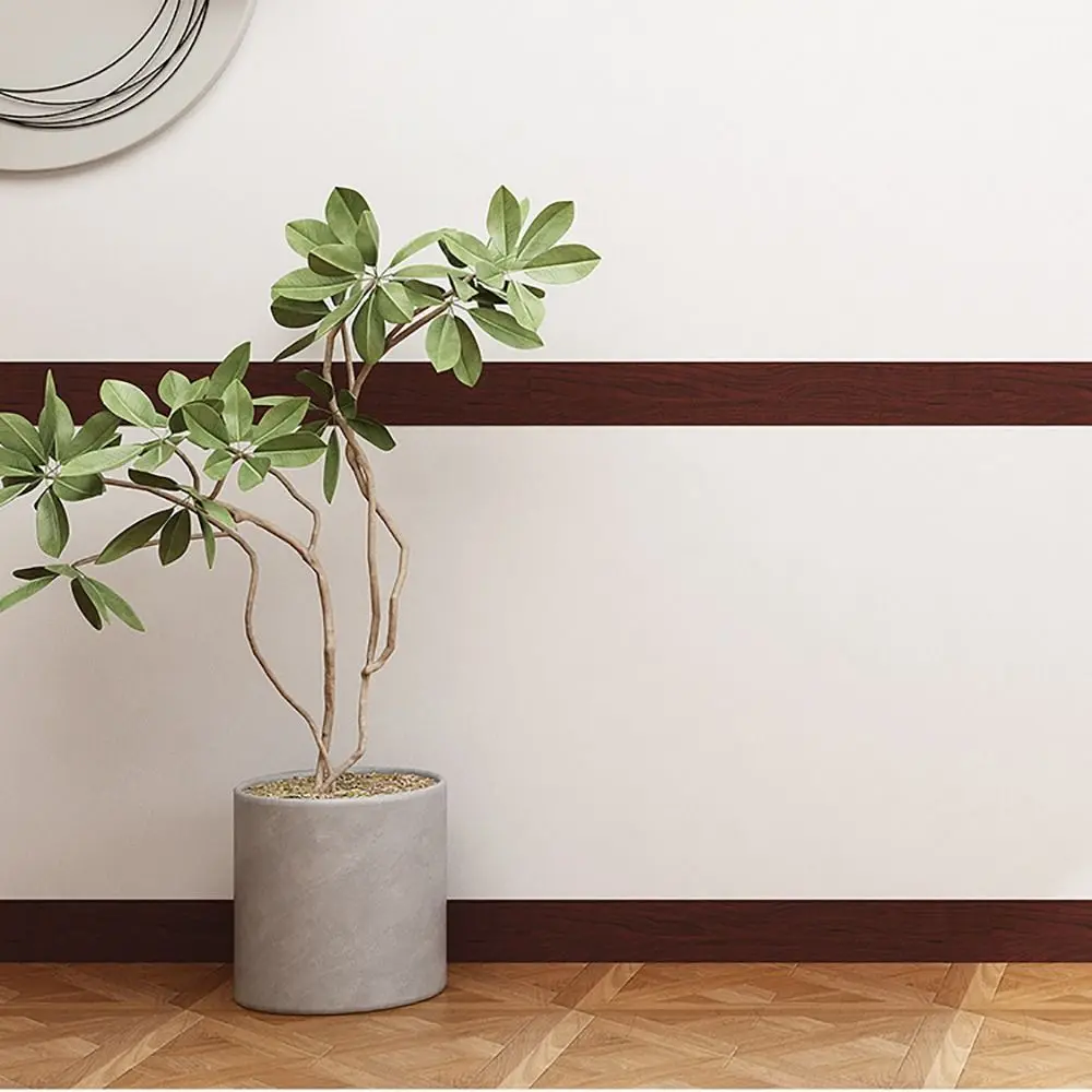 Home Decor Self Adhesive Skirting Line Windowsill Wood Grain Waist Line Living Room Waterproof Corner Wallpaper
