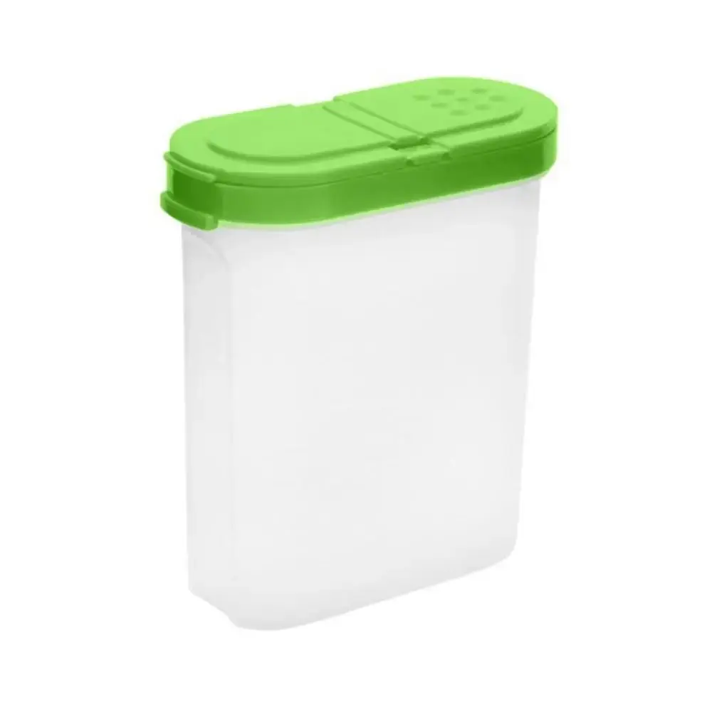 New Moisture-proof Transparent Seasoning Box Plastic 250ml Nut Grain Cereals Storage Box Durable 2 Lid Seasoning Shaker BBQ