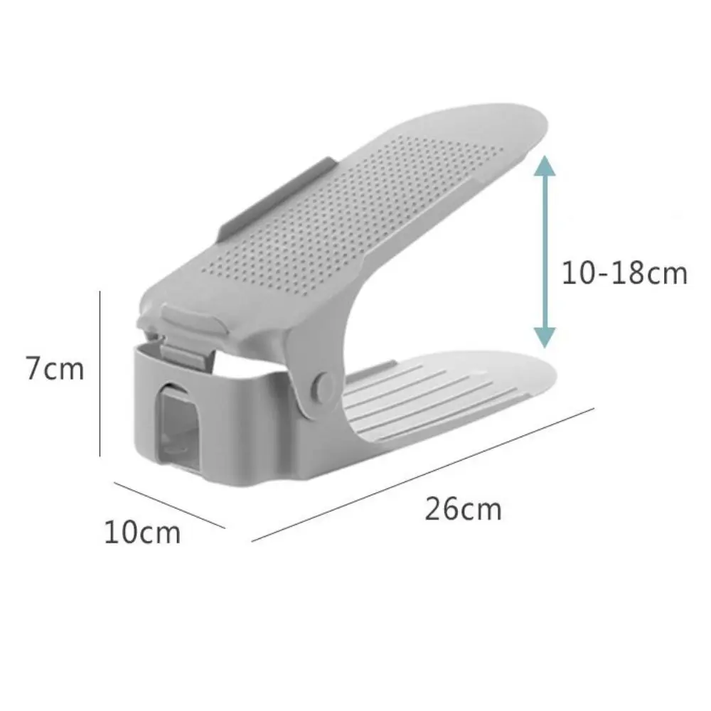 High Quality Adjustable Shoe Slots Organizer Space Saving Stackable Shoe Holder Double Layer Shoe Rack