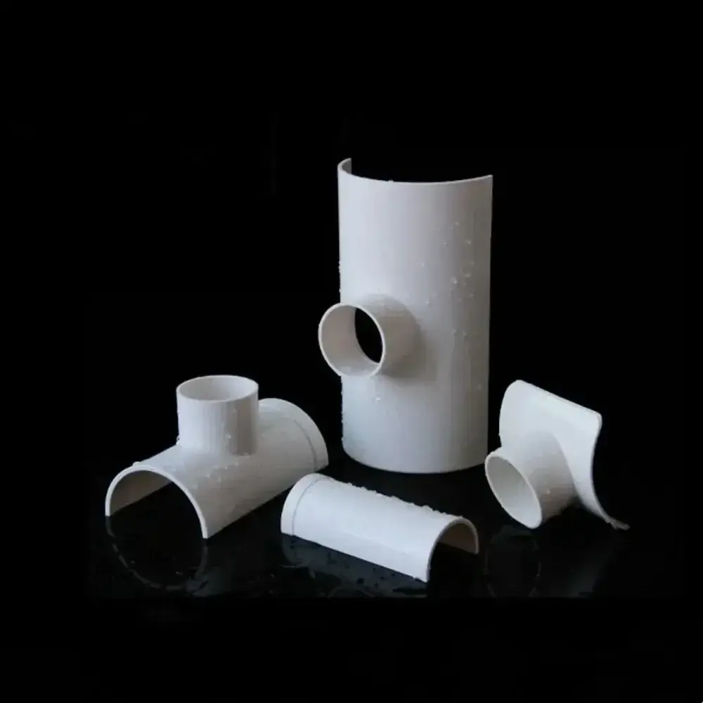 New PVC Tube Repair Patch White Open Tee Drain Pipe Repair Fittings 50 75 110 Tube Connectors Industrial