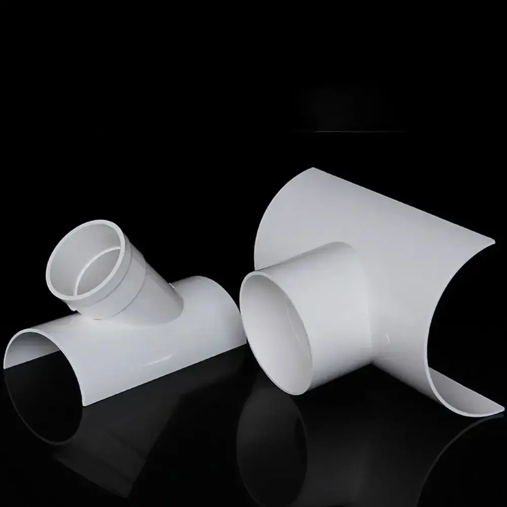 New PVC Tube Repair Patch White Open Tee Drain Pipe Repair Fittings 50 75 110 Tube Connectors Industrial