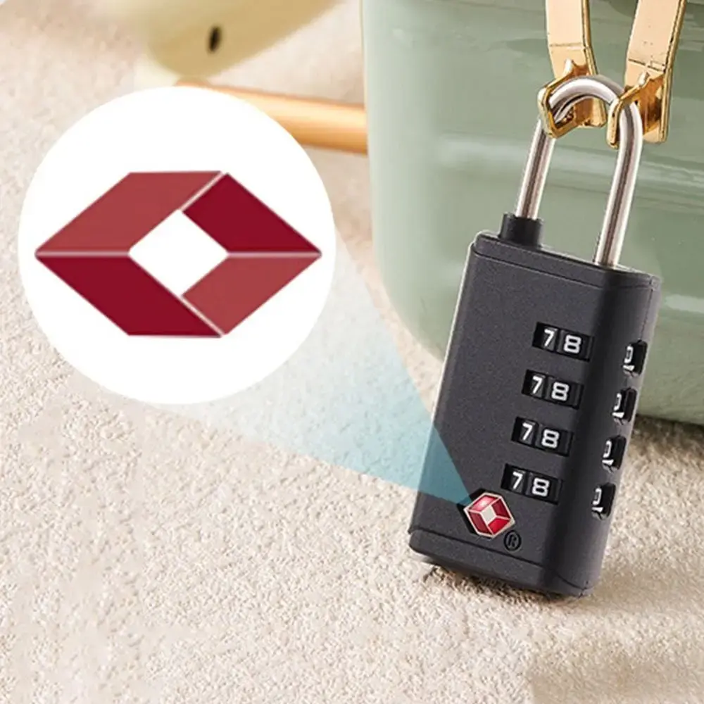 New TSA 4 Digit Combination Lock Anti-theft Security Tool Customs Password Lock Cabinet Padlock for Travel