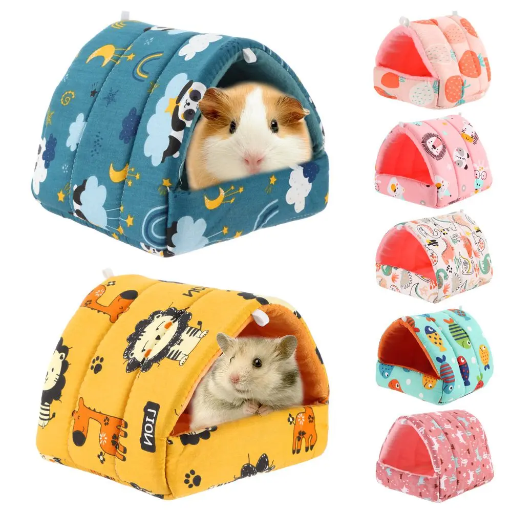 Soft Winter Mini Cage Rabbit Squirrel Warm Mat Hamster House Guinea Pig Nest Small Animal Sleeping Bed