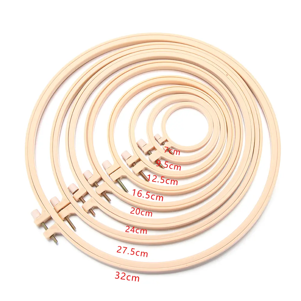 7-32cm Adjustable Frame Embroidery Hoop Ring DIY Needlecraft Cross Stitch Plastic Embroidery Hoop Rings Needle Craft Tool