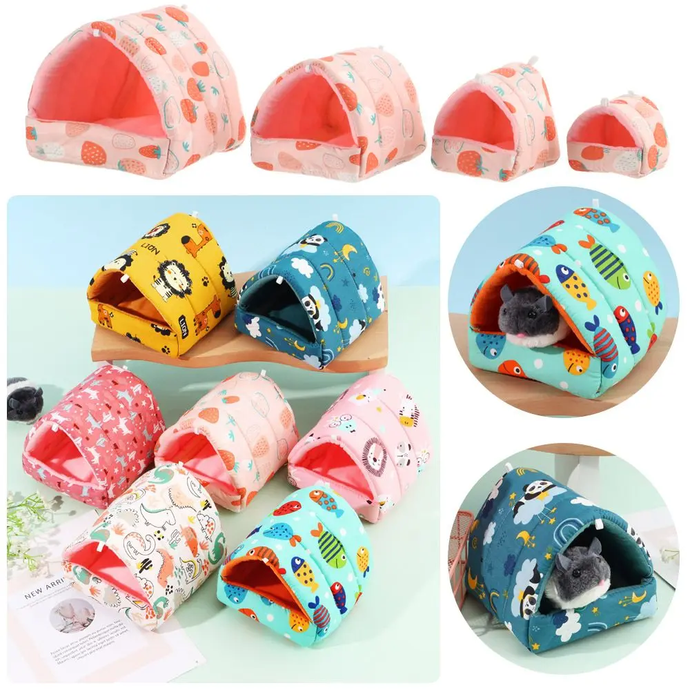 Soft Winter Mini Cage Rabbit Squirrel Warm Mat Hamster House Guinea Pig Nest Small Animal Sleeping Bed