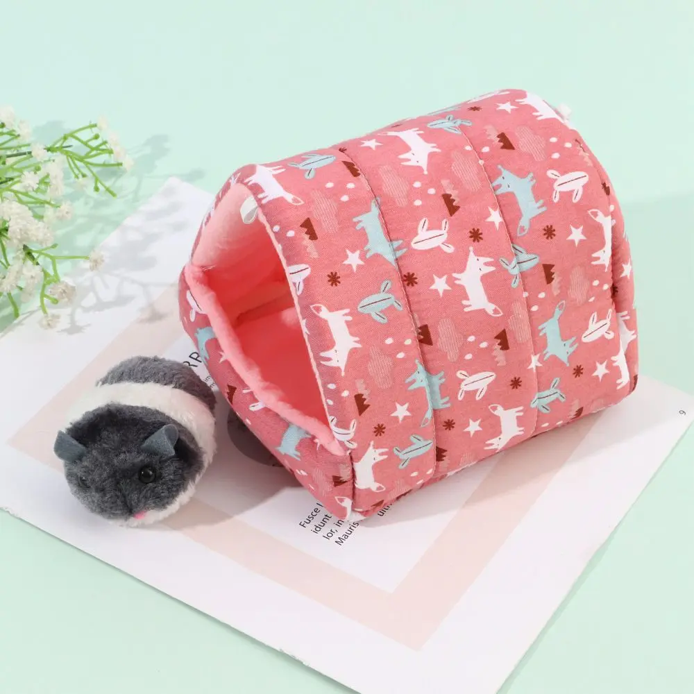 Soft Winter Mini Cage Rabbit Squirrel Warm Mat Hamster House Guinea Pig Nest Small Animal Sleeping Bed