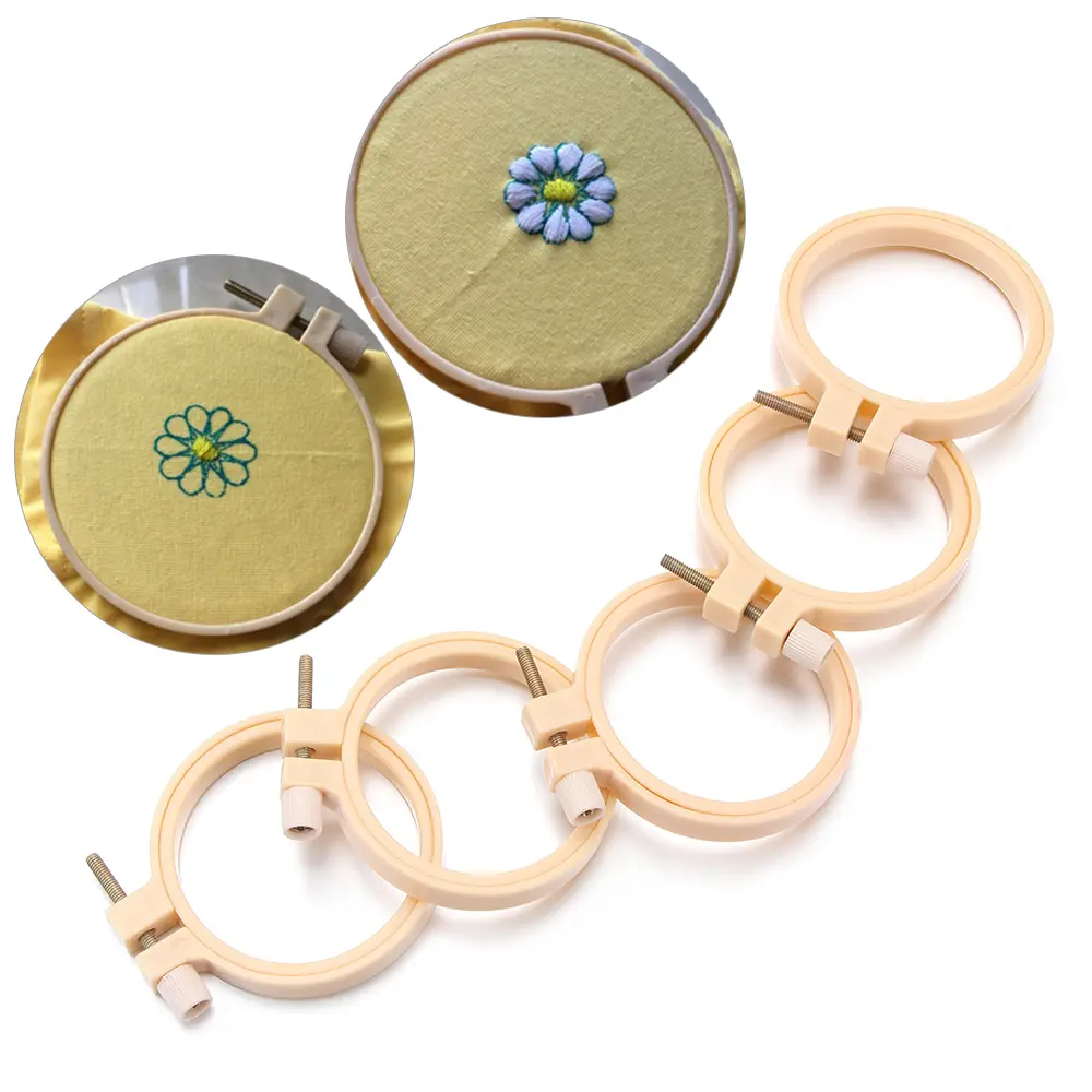 7-32cm Adjustable Frame Embroidery Hoop Ring DIY Needlecraft Cross Stitch Plastic Embroidery Hoop Rings Needle Craft Tool