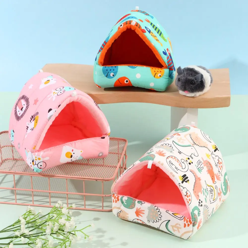 Soft Winter Mini Cage Rabbit Squirrel Warm Mat Hamster House Guinea Pig Nest Small Animal Sleeping Bed