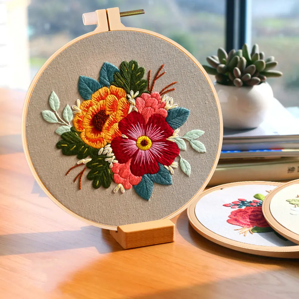 7-32cm Adjustable Frame Embroidery Hoop Ring DIY Needlecraft Cross Stitch Plastic Embroidery Hoop Rings Needle Craft Tool
