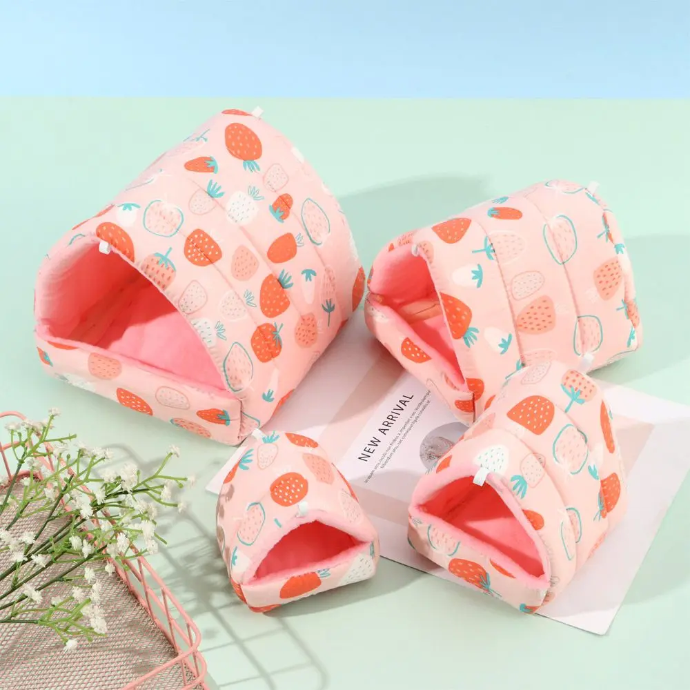 Soft Winter Mini Cage Rabbit Squirrel Warm Mat Hamster House Guinea Pig Nest Small Animal Sleeping Bed